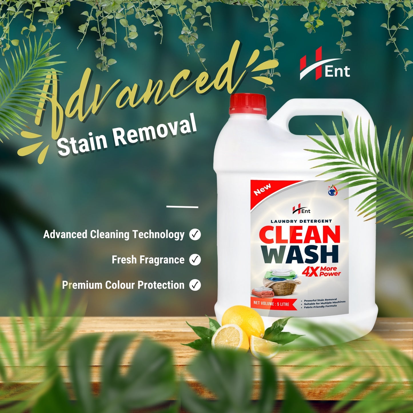 Hent Complete Fabric Care - Liquid Detergent 5 Liter